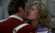 Kirk and Taylor kiss