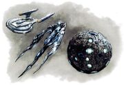 Enterprise and Xindi ships drawing