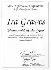 Ira Graves, Humanoid of the Year