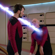 Picard attacked by energy vortex