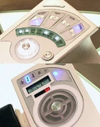 USS Enterprise command consoles, bonus features.jpg (580 KB) James Kirk sits in the USS Enterprise's command chair in 2258, with built-in consoles