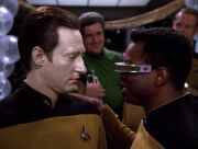 Geordi La Forge thanks Data for his funeral