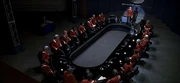 A briefing room at the Starfleet Headquarters in 2293