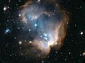 "Infant Stars in Nearby Galaxy" – NGC 602, Petit Nuage de Magellan