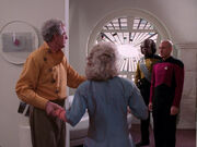 Worf and Picard visit Uxbridge home