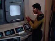 Geordi im Maschinenraum der USS Hathaway