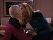 Jean-Luc Picard and Beverly Crusher confides