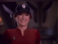 Kira Nerys wearing Grays cap