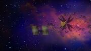 Orion sailships enter Excellon Nebula