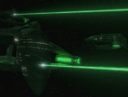 Firing forward disruptor beams