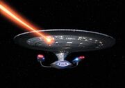 Galaxy class firing phasers HD