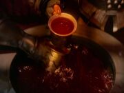 Bloodwine scooped from barrel