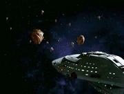 Trabe convoy meeting with USS Voyager
