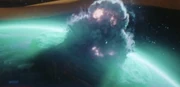 Massive dilithium reactor explosion on Qo'noS during the Burn
