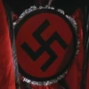 Drapeau du Reich allemand : Fond rouge, cercle blanc, svastika noir