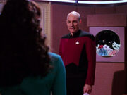 Picard talking to Troi