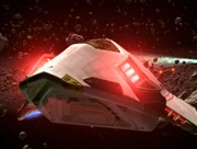 The Delta Flyer II'"`UNIQ--nowiki-00000000-QINU`"'s impulse thrusters engaged