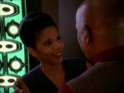 Kasidy Yates and Benjamin Sisko