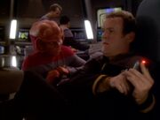 Nog and O'Brien prepare Defiant