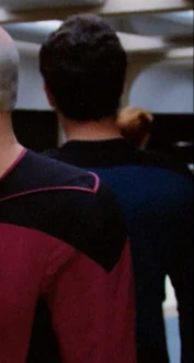 In a corridor Played by an unknown actor (TNG: "Conspiracy")