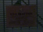 USS Brattain dedication plaque