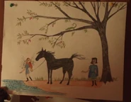 Drawing of a girl with a horse and a boy.jpg (76 KB) A drawing of a girl with a horse and a boy