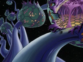 Insectoid starship close up