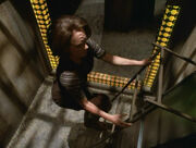 B'Elanna using a ladder