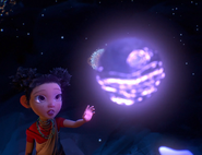 The girl and the orb that made the stars