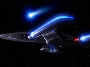 USS Enterprise-D at Lonka pulsar