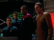 Dax, Bashir, Sisko, and Odo, 2370