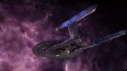 Enterprise (NX-01) approaches thermobaric clouds