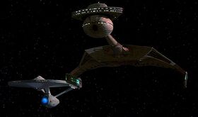 USS Enterprise-A escorting Kronos One