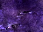 Jem'Hadar fighters approach dark nebula