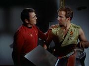 Scott protests leaving Kirk behind