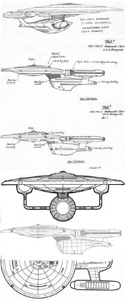 USS Enterprise-C Sternbach design sketches