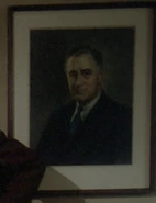 A painting of Franklin D. Roosevelt in Dixon Hill's office (TNG: "The Big Goodbye", "Manhunt", "Clues")