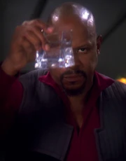 Sisko toasts the good guys, cropped