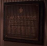 USS Enterprise-E dedication plaque