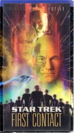 Cover of First Contact US widescreen VHS release with lenticular cover