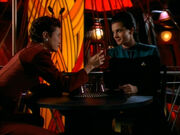 Kira and Dax raise a glass