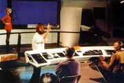 Robert Abel directing test footage of the Enterprise bridge