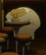 Lurian passed out in Starbase 25 bar