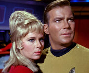 Rand and Kirk during Romulan attack