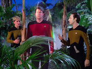 Riker in stasis field