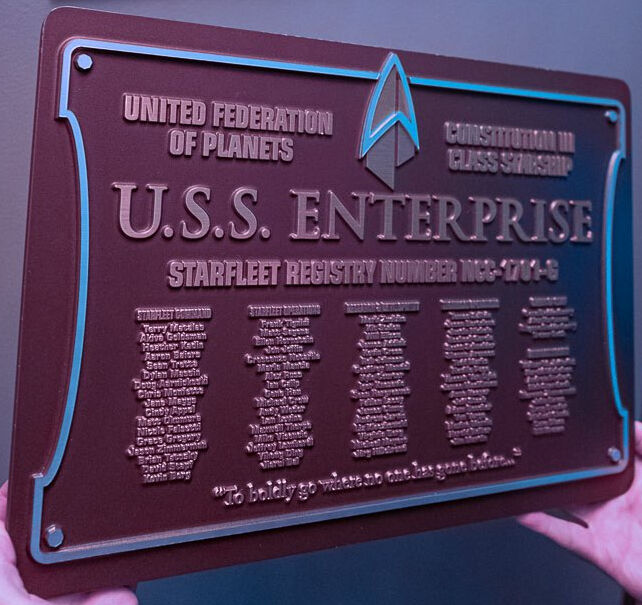 USS Enterprise-G dedication plaque