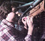 Chris Ross working on the Drydock studio model