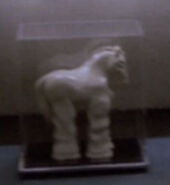 A horse-like statue in a box (VOY: "In the Flesh")