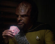 Worf plays poker