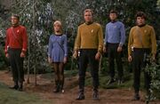 Kirk and Enterprise landing party